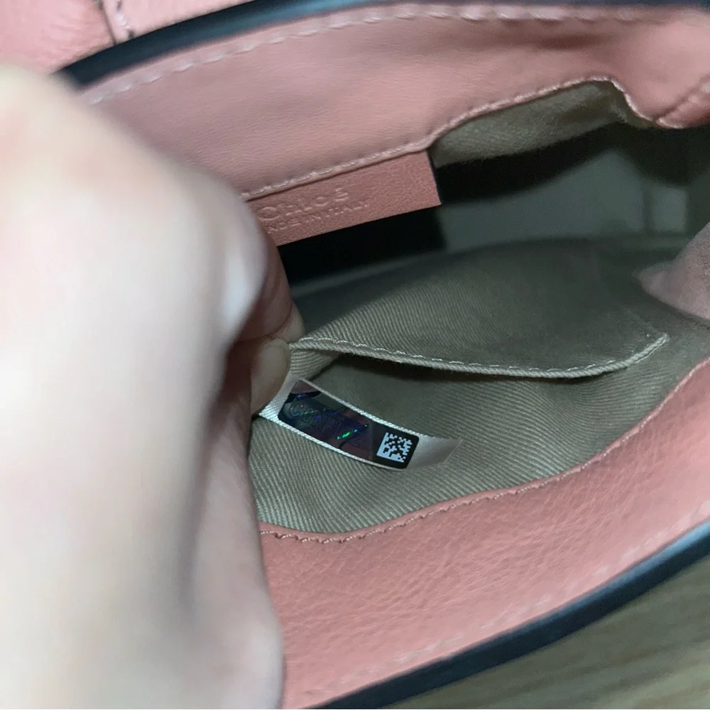 Chloe Faye Pink Suede Two Way Mini Backpack Bag